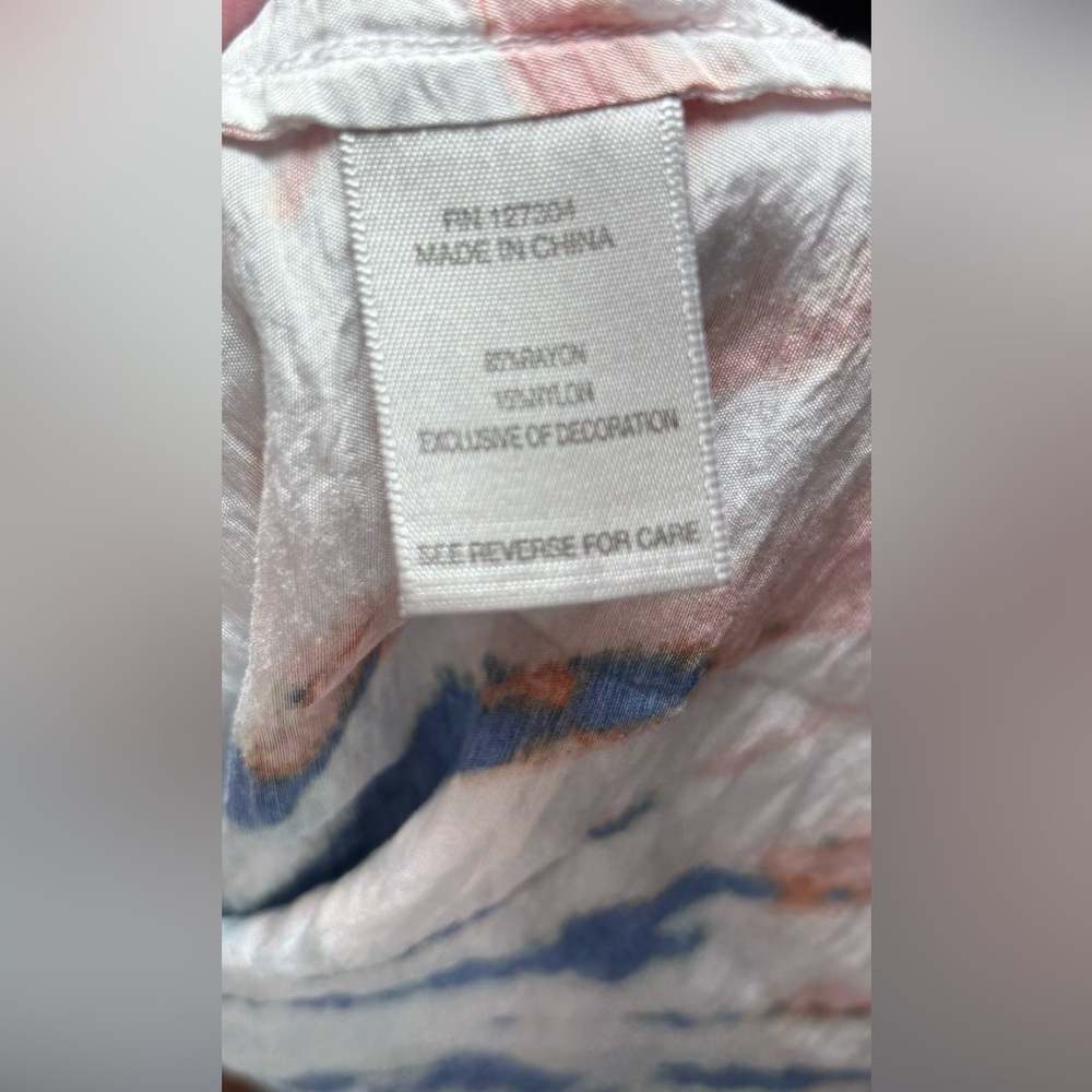 John Mark Tie Dye Boho Peasant Top Small - Picture 5 of 6